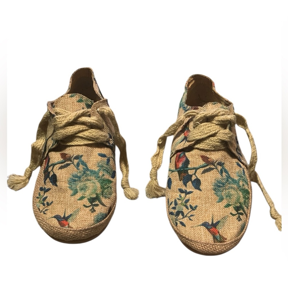 Made In Mexico Lace-Up Hummingbird Floral Colorful Shoes Women’s 9